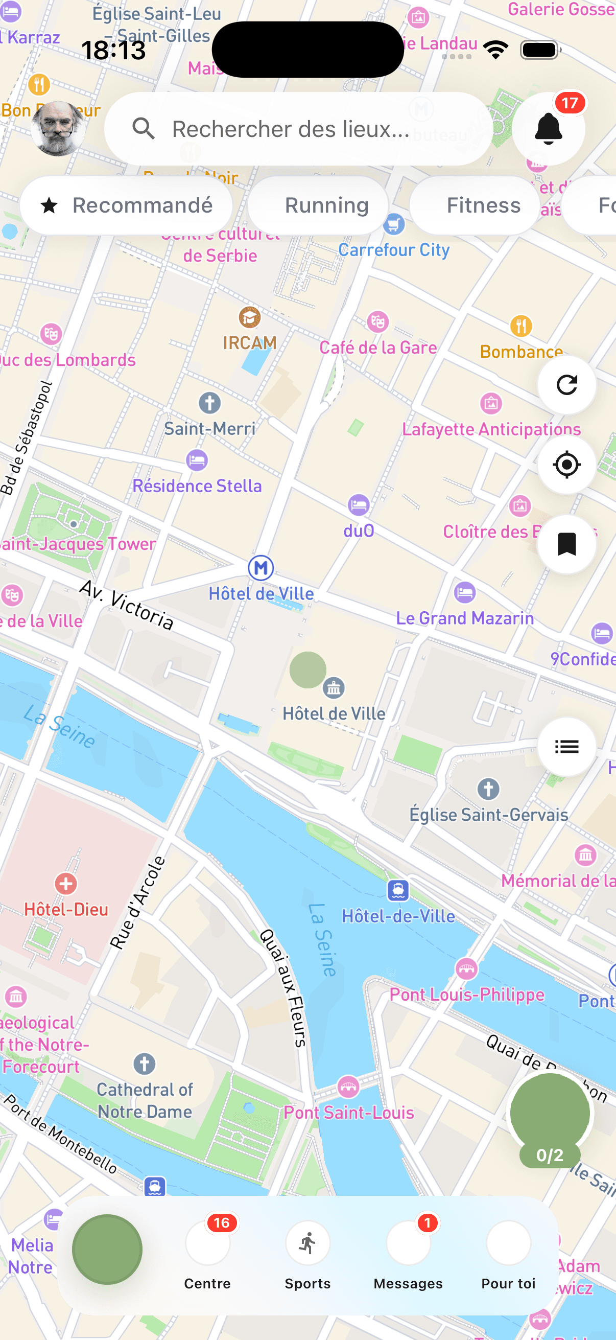 Tribbr — carte des activités